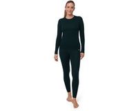 DANISH ENDURANCE Thermoset voor Dames - Merino Wol - Ademend - Donkergroen - Maat XS
