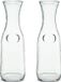 Zeller carafe à eau/vin - 4x - sans bouchon - verre - 1L - pichet - transparent