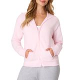 Hanes Ecosmart herentrui, fleece, volledige rits, capuchon, sweatshirt., Lichtroze, M