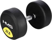 HMS HG PRO - Rubber Dumbbell - 27.5 kg - Zwart