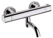 Robinet de douche mitigeur thermostatique - Thermostat - Laiton - Finition Starlight