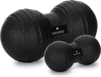 Navaris 2x peanut duo massage ball - Zwart - Triggerpoint massage