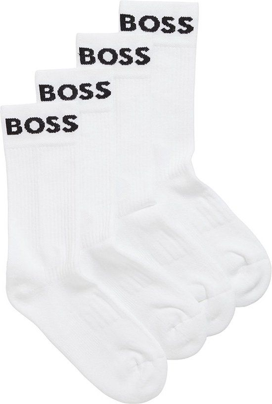 BOSS Sport Logo (2-pack) Heren Sportsokken Katoen - Wit - Maat 43-46