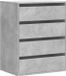 vidaXL Ladekast - 60x41x76 cm - Hout - Betongrijs
