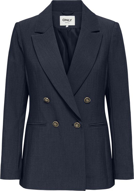 ONLY Dames Blazer - Slim Fit - Blauw - Polyester/Elastaan - Maat 36