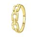 Lucardi Dames Ring gourmetschakel - Ring - Cadeau - 14 Karaat Goud - Geelgoud
