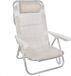 Merkloos Ligstoel voor het strand - 5 posities - Zithoogte 21 cm - 48 x 45,5 x 84 cm - Met draaggreep - Beige