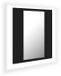 vidaXL Badkamerkast met spiegel en LED 40x12x45 cm acryl zwart