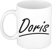 Bellatio Decorations Doris Naam koffiemok - beker - met sierlijke letters - wit