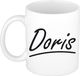 Bellatio Decorations Doris Naam koffiemok - beker - met sierlijke letters - wit