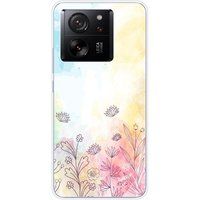 Xiaomi Bedrukt siliconen hoesje compatibel met Xiaomi 13T Watercolor flowers