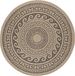 Tapis d'extérieur rond naturel 200x200 cm