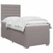 vidaXL Boxspringbed met matras, taupe, 100 x 200 cm, gestoffeerd
