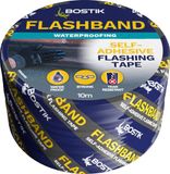 Bostik Flitsband zelfklevende knipperende tape voor daken, biedt een onmiddellijke waterdichte afdichting, kleur: grijs, 75 mm x 10 m
