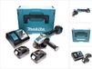 Makita DGA 519 RMJ accu-haakse slijper 18 V 125 mm borstelloos X-Lock + 2x accu 4,0 Ah + oplader + Makpac