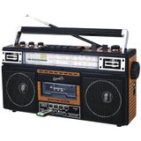 Supersonic SC-3201TBTWOD Bluetooth Retro 4 Band Radio Cassette USB Wood