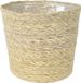 Ter Steege Plantenpot - beige - gevlochten zeegras - 26 x 23 cm - plastic binnenkant