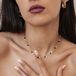 Hey Happiness Multicolor Kralenketting Dames - Roestvrij Staal 18K Goud Verguld - Meerkleurige Kralen - Waterproof Halsketting - Verstelbaar 42,2+6 cm - Hypoallergeen