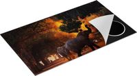 Chefcare Inductie Beschermer Twee Olifanten in het Bos - 90x55 cm - Multicolor