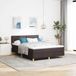 Prolenta Maison Exclusive - Lit boxspring à LED avec tête de lit, marron foncé, 140 x 190 cm, tissu