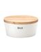 Continenta 1012325010 Broodpot met houten deksel, ovaal, bruin, 27 x 20 x 13 cm