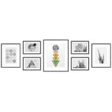 Golden State Art, Set van 7 aluminium wandlijsten voor galerij