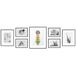 Golden State Art, Set van 7 aluminium wandlijsten voor galerij
