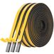 AiQInu Vensterafdichting afdichtingstape, zelfklevend, 12 mm (B) x 6 mm (D)/15 m (L) hoge dichtheid, isolatie schuimrubber, vlamvertragende schuimband, deurafdichting, raam