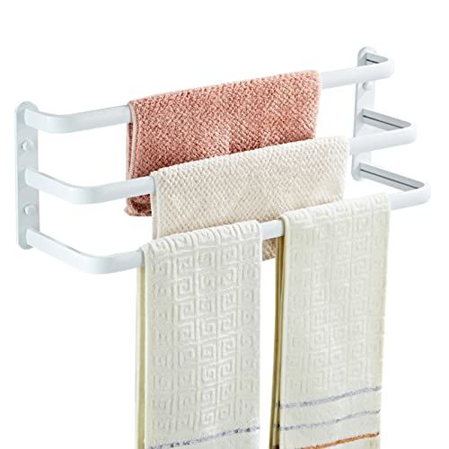 SHAUNI Handdoek Bar Dubbele Handdoekenrek Goud Ruimte Aluminium Zware Handdoekenrek Wandmontage Handdoekhouder Dubbele Staaf Opbergrek Voor Badkamer Keuken Toilet