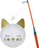 Ostaria St. Maarten lampion met stokje - kat / poes thema - sint maarten - 11 november lichtje