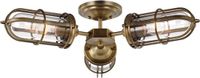Feiss LED Plafond Badkamerlamp Urban Restoration | 3X E27 Max 60W | IP44 | Dimbaar | Dark Antique Brass