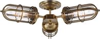 Feiss LED Plafond Badkamerlamp Urban Restoration | 3X E27 Max 60W | IP44 | Dimbaar | Dark Antique Brass