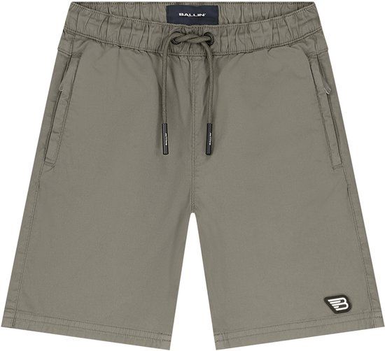 Ballin Amsterdam Jongens Regular fit Shorts Casual Dark Army Maat 176