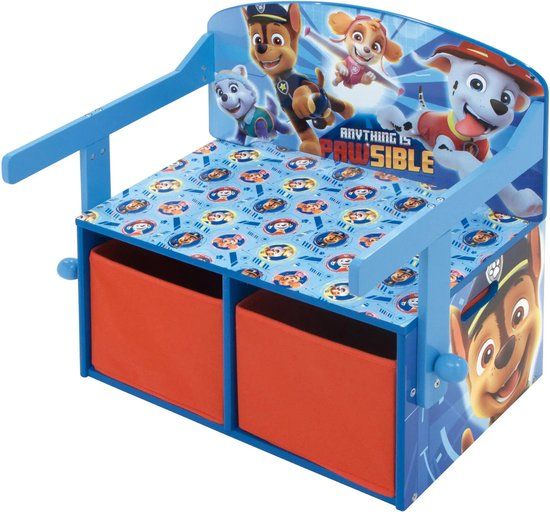 PAW Patrol 3-in-1 Houten Speelgoedbank