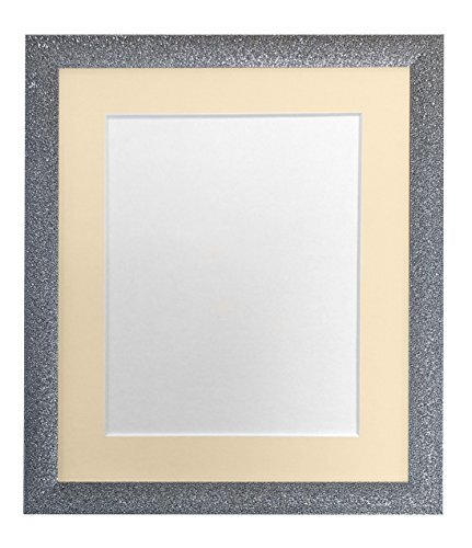 FRAMES BY POST FRAMES DOOR POST Gunmetal Foto Frame met Ivoor Mount 30 x 40 cm Beeldgrootte 12 x 10 Inch Kunststof Glas