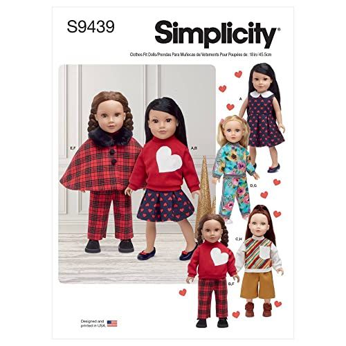 Simplicity S9439 - Naaipatroon - 18" Doll Kleding