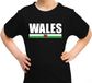 Bellatio Decorations Shoppartners Bv Wales supporter t-shirt zwart voor kids - Verenigd Koninkrijk landen shirt - UK supporters kleding 134/140