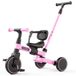 Tricycle 3-in-1 avec barre de poussée, rose