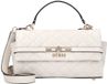 GUESS Idra Top Handle Flap Bag Schoudertas Crème steen