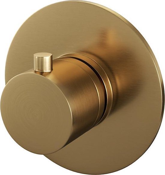 Brauer Gold Edition inbouwdouchekraan thermostatisch met inbouwdeel messing geborsteld goud 5-GG-018RR