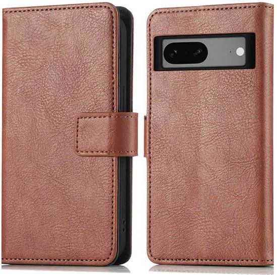 iMoshion Book Case hoesje voor Google Pixel 7A - Bruin - Met pasjeshouder