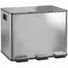 HOMCOM Poubelle - Acier inoxydable - 61,9x36,6x56,7cm - Argent