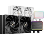 Mars Gaming ML-PROII240 AIO vloeistofkoeling 450W TDP, 4e Gen Opti-Chamber pomp, koperen basis en microkanalen, 2x 120mm FDB ventilator, geborsteld aluminium blok met lineaire FRGB verlichting, zwart