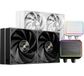 Mars Gaming ML-PROII240 AIO vloeistofkoeling 450W TDP, 4e Gen Opti-Chamber pomp, koperen basis en microkanalen, 2x 120mm FDB ventilator, geborsteld aluminium blok met lineaire FRGB verlichting, zwart