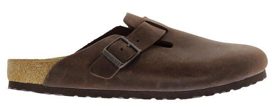Birkenstock Boston Oiled Leather Habana Comfort Slippers
