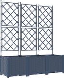 vidaXL Plantenbak Grijs 120 x 40 x 143 cm PP