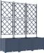 vidaXL Plantenbak Grijs 120 x 40 x 143 cm PP
