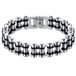 Mendes Jewelry Heren armband Edelstaal Biker Chain Silver Black