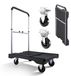 Chariot plateforme pliable, charge utile de 150 kg, dimensions 680 x 495 mm, équipé de roulettes pivotantes