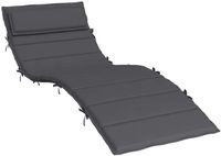 vidaXL Ligbedkussen 180x60x4 cm Oxford stof Antracietkleurig
